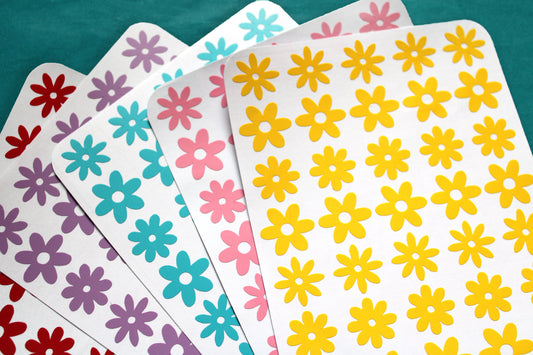 40 Flower stickers, Mini Vinyl Floral stickers, Planner stickers, journal stickers, Cute floral stickers, water proof floral, spring summer